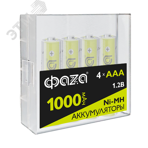 Аккумулятор Никель-Металлогидридные AAA 1000мАч Ni-MH Box-4 ФАZА
