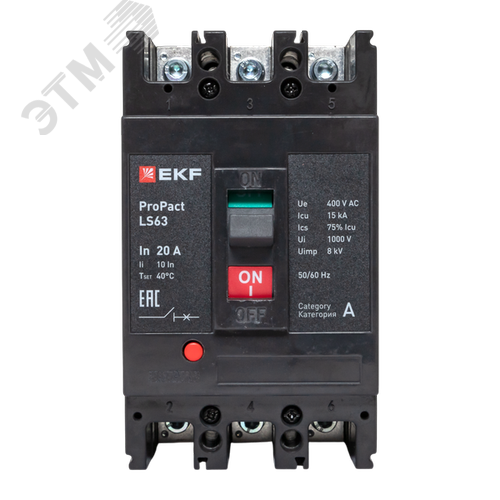 LS63 15кА 3P 20А ProPact EKF