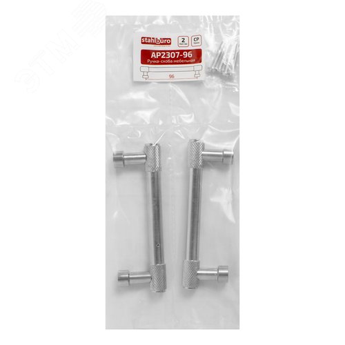 Ручка-скоба мебельная StahlBuro AP2307-96 2шт., CP хром