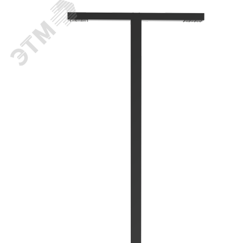 Система осветительная парковый Glight T 2x60 Вт Road 4000 К RAL9005 черный 4000 мм