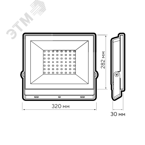 Прожектор светодиодный 150w холодный 6500K BL IP65 230V ФАZА