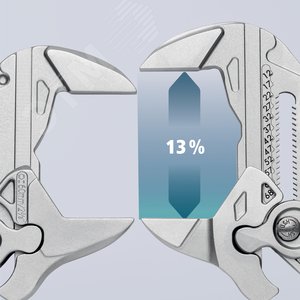 Клещи переставные - гаечный ключ 60 мм (2 3/8) L-300 мм Cr-V хромированные обливные рукоятки