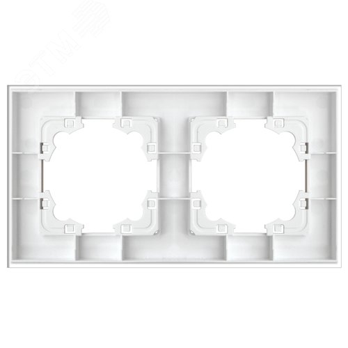 Афина рамка стеклянная двухместная универсальная, слоновая кость (ivory) (еврослот)
