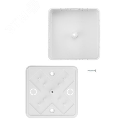 Коробка распаячная КР 75х75х28 ОП белая, IP40, инд. штрихкод