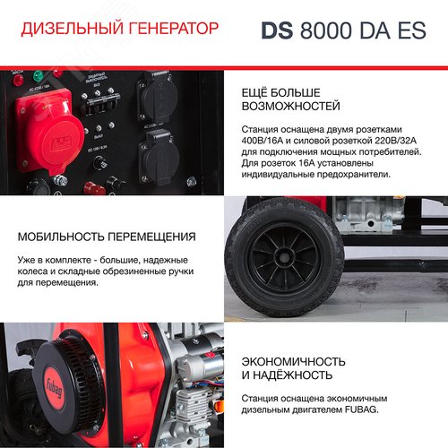 Электростанция дизельная DS 8000 DA ES