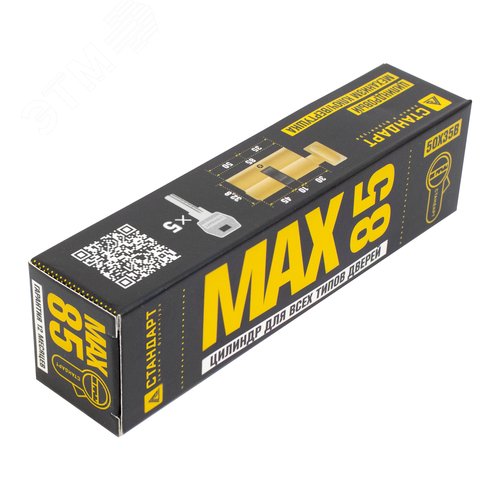 Цилиндровый механизм Стандарт MAX 85 (50х35В) SB 5кл мат.золото