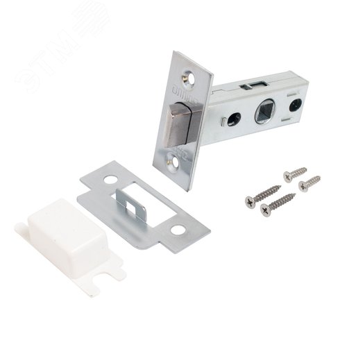 Комплект ручка и защелка АЛЛЮР АРТ РИНГО SC+L45-8 SC (8390/S45) матовый хром