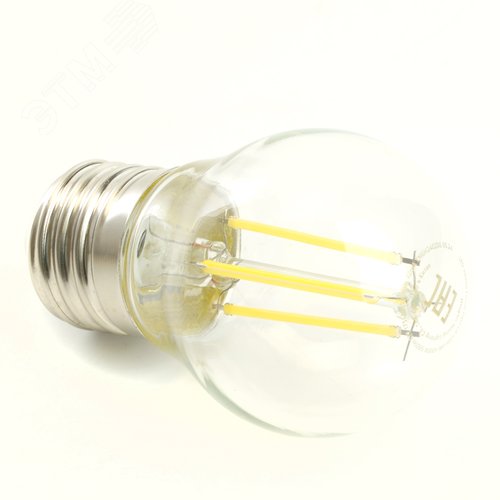 Лампа светодиодная LED 6вт Е27 белый шар FILAMENT .PRO