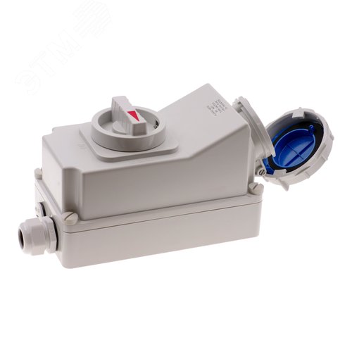 Розетка настенная с выключателем и механической блокировкой 32A/230V/1P+N+E/IP67