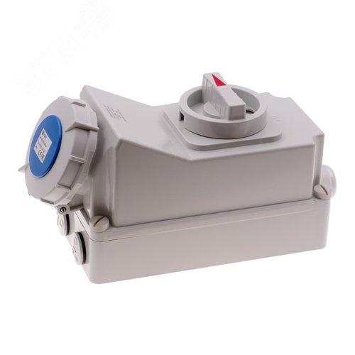 Розетка настенная с выключателем и механической блокировкой 32A/230V/1P+N+E/IP67