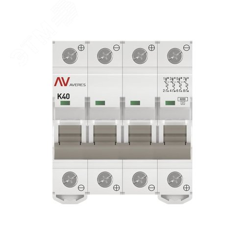 Выключатель автоматический AV-6 DC 4P 40A (K) 6kA AVERES