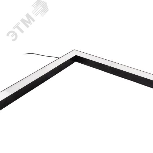 Светильник светодиодный PRO+ ДПО-02L 16W 4000K 1600Лм BLACK L-обр. для реечных потолков IP40 Jazzway
