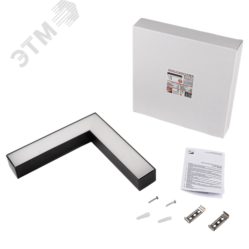 Светильник светодиодный PRO+ ДПО-02L 16W 4000K 1600Лм BLACK L-обр. для реечных потолков IP40 Jazzway