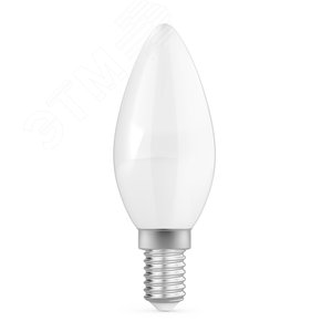 Лампа светодиодная филаментная LED 4.5 Вт 380 лм 2700К свеча теплый E14 AC 220В матовая колба Basic