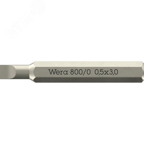 Бита шлицевая, SL 0.50 x 3.0 x 30 мм, хвостовик шестигранный 5/32'' C4.0 (4 мм), 800/0 Micro Slotted