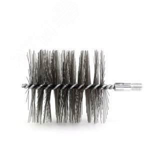 Щетка ерш Д100х100х160, сталь 0,50, 1/2'' BSW очистка котлов теплообменников дымоходов труб отверстий