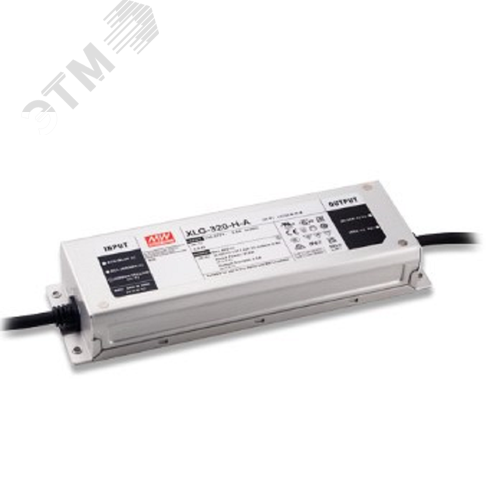 Источник питания AC-DC, 312Вт, вход 100…305В AC, 47…63Гц/142…431В DC, выход 48В/6500мА, рег. вых 43.2…52.8В, изоляция 3750В AC, в корпусе 246х77х39.5мм, -40…+90°С, димминг 3 в 1
