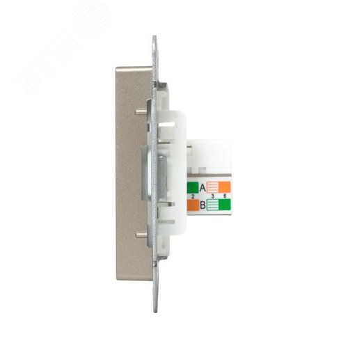 Механизм розетки RJ45 (cat5) шампань Эпика EKF