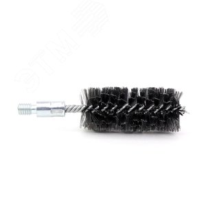 Щетка ерш Д44х100х160 сталь 0,30, посадка 1/2'' резьба BSW очистка котлов теплообменников дымоходов