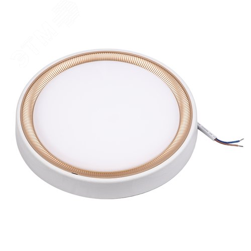 Светильник светодиодный ULW-Q281 24W/6500K/F20 IP65 WHITE влагозащищенный. Круг. Дневной свет (6500K). 225?40 мм. Корпус белый. Цвет рамок (в/к): золотистый, графит. ТМ Volpe
