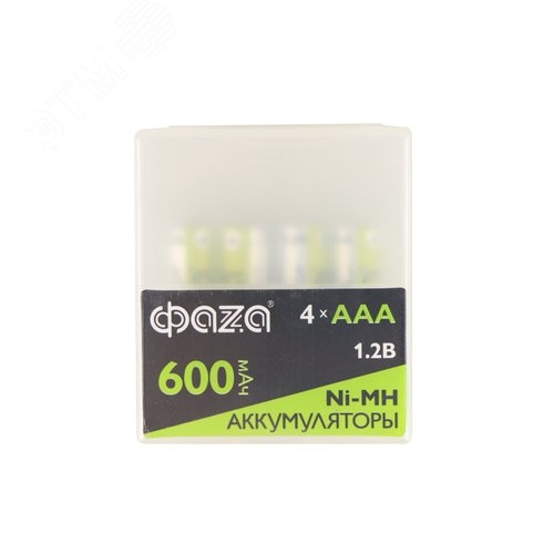 Аккумулятор Никель-Металлогидридные AAA 600мАч Ni-MH Box-4 ФАZА