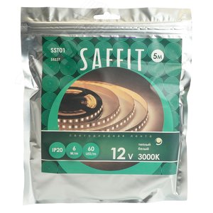 Лента светодиодная 6Вт/м 12В 3000К IP20 60LED/м SST01