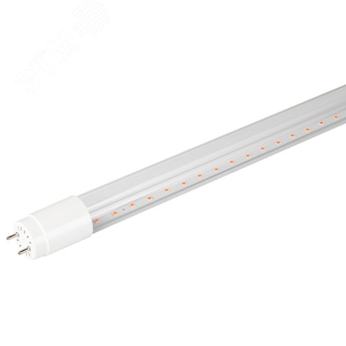 Светильник для растений, фитолампа светодиодная линейная FITO-9W-Rb-Т8+FITO-Holder IP65 2хG13 с выключателем, 1.5м