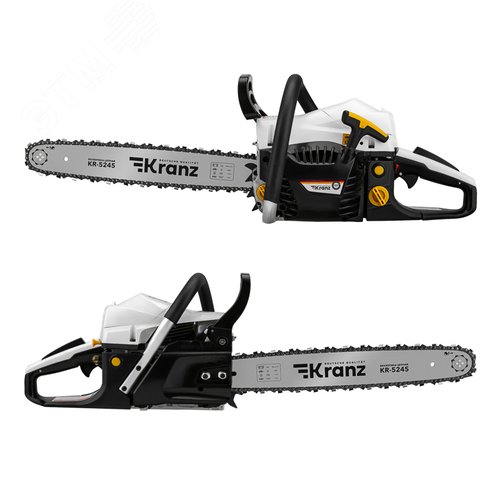 Пила цепная бензиновая KR-5245, шина 45см, 3,5 л.с, шаг 0,325, 72 звена