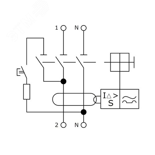 УЗО YON макс (YON max) 2P, 300mA, 32A, type A-S