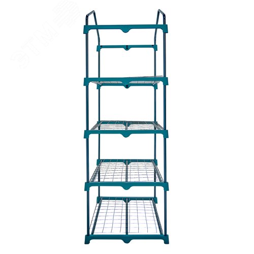 Парник-стеллаж для рассады UGH-R20 H160 GREEN/WHITE 4 полки, 70x50x160см. Металлическая труба в ПВХ, цвет зеленый. Тент из армированного полиэтилена 135г/м2, цвет сетки белый. TM ФитоЛето