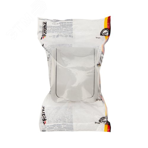 Розетка одноместная (керамика) мини IP54, с заземлением, о/у, серая