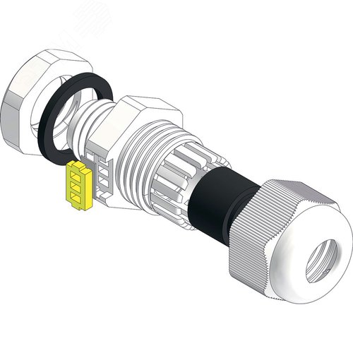 Кабельный ввод ВКД-ПР-М16-10-L9 IP68 черный ГОФРОМАТИК