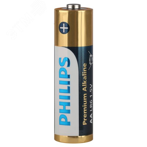 Элемент питания алкалиновый LR6M4W/51 АА 1,5v 4 ш . LR6-4BL Premium Philips Power