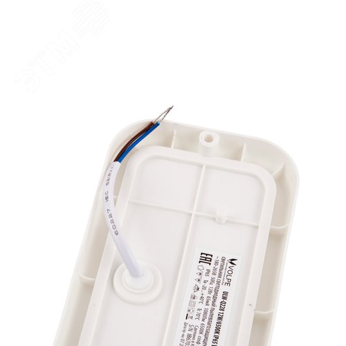 Светильник светодиодный ULW-Q228 12W/6500K IP65 WHITE влагозащищенный. Прямоугольник. Дневной свет (6500K). 160?85?35мм. Корпус белый