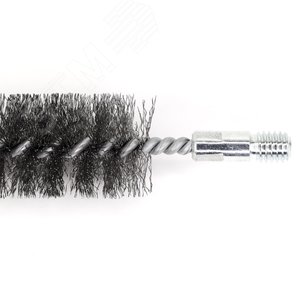 Щетка ёрш Д40х100х160 сталь 0,30, посадка 1/2'' резьба BSW очистка котлов теплообменников дымоходов