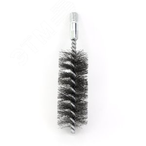 Щетка ёрш Д40х100х160 сталь 0,30, посадка 1/2'' резьба BSW очистка котлов теплообменников дымоходов