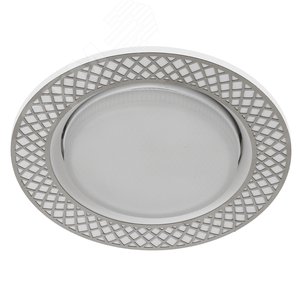 Светильник под лампу Gx53 круглый,220V,13W,белый/хром KL79 WH/CH