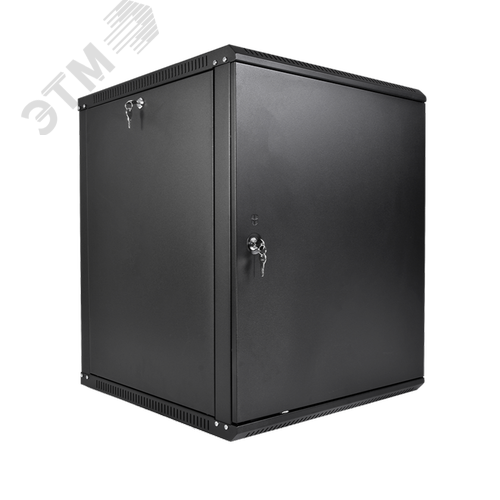 Шкаф 19'' телеком навесной разборный ЭКОНОМ 12U (600 х 650), съёмные стенки, дверь металл, чёрный