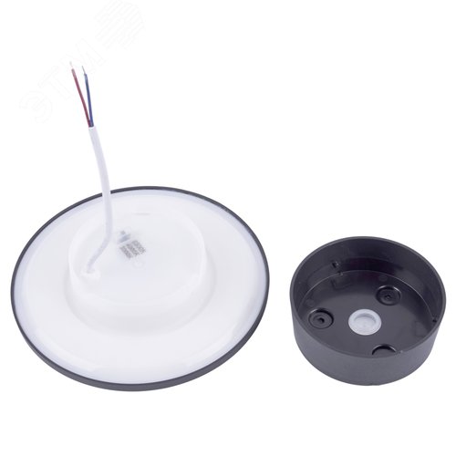 Светильник ULU-P35R-18W/3000K+4000K+6500K/D25 IP65 BLACK светодиодный уличный. Архитектурный накладной. С переключателем цвета свечения. Теплый(3000K)/Белый(4000K)/Дневной(6500K). Диаметр 25 см. Корпус черный