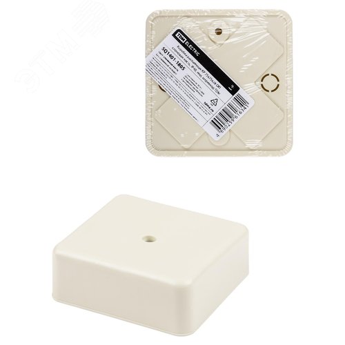 Коробка распаячная КР 75х75х28 ОП сл. кость IP40 инд. штрихкод TDM