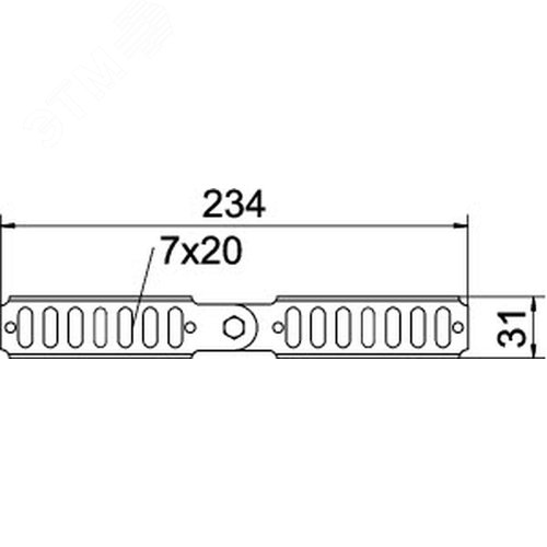 Соединитель, шарнирный, L=234, сталь, FS (RGV 35 FS)