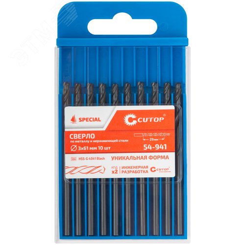 Сверло по металлу Special, HSS-G, 3x61/29 мм, 10 шт.