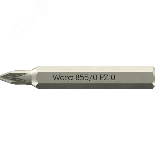 Бита крестовая, PZ 0 x 30 мм, хвостовик шестигранный 5/32'' C4.0 (4 мм), 855/0 Micro Pozidriv