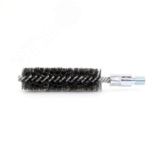 Щетка ерш Д30х100х160 сталь 0,25, посадка 1/2'' резьба BSW очистка котлов теплообменников дымоходов