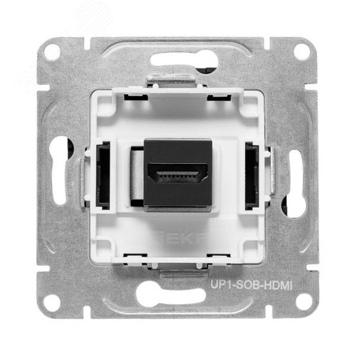 Эпика Механизм розетки HDMI черный EKF