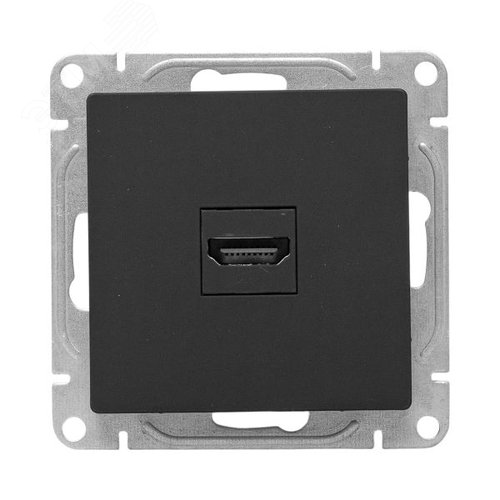 Эпика Механизм розетки HDMI черный EKF