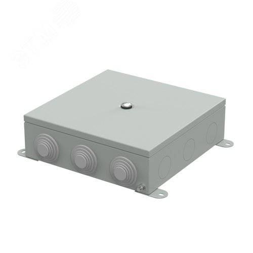 Коробка металлическая серая 200х200х65 (4 шт/кор)