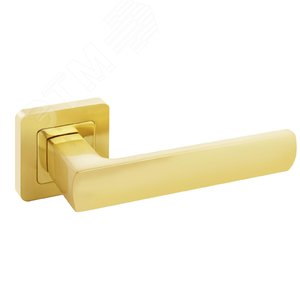 Ручка на квадратной накладке (комплект). АЛЛЮР АРТКОЛОМБО SB (2370) золото матовое