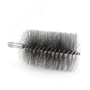 Щетка ерш Д75х100х160, сталь 0,35, 1/2'' BSW очистка котлов теплообменников дымоходов труб отверстий