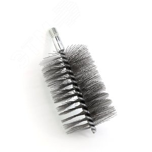 Щетка ерш Д75х100х160, сталь 0,35, 1/2'' BSW очистка котлов теплообменников дымоходов труб отверстий